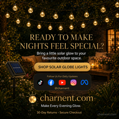Waterproof Bubble Solar String Lights for Patio