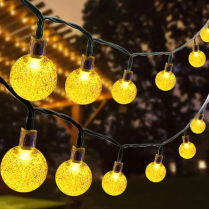 Waterproof Bubble Solar String Lights for Patio
