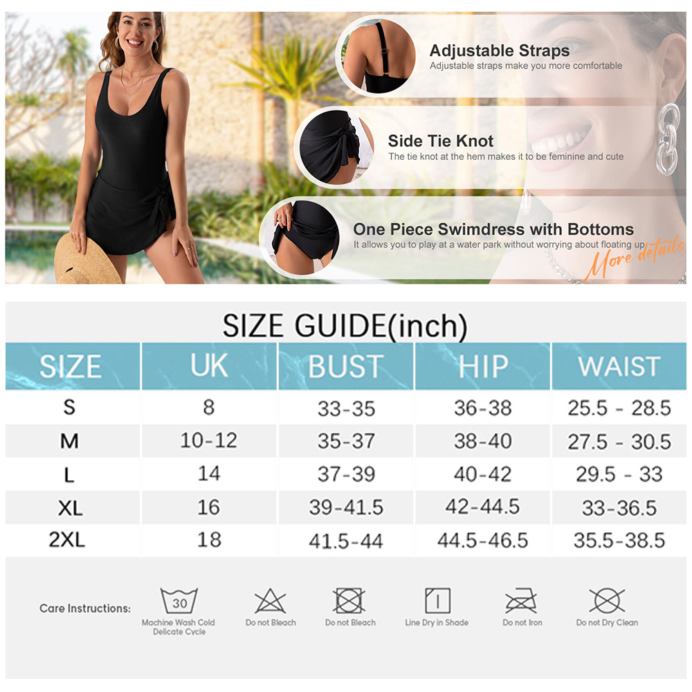 👙LAST DAY SALE:!💃Women's One Piece Tummy Control Tie Knot Swimsuit