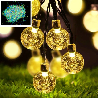 Waterproof Bubble Solar String Lights for Patio