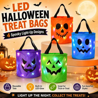 LED Halloween Pumpkin Light Candy Buckets