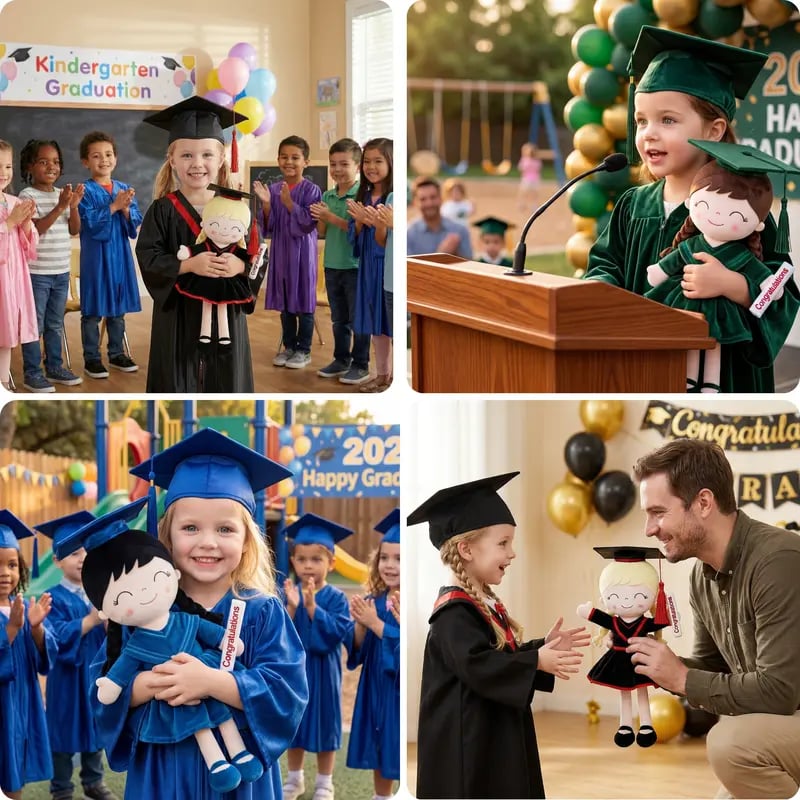 🎓 Class of 2026 Graduation Doll – 16” Soft Plush Keepsake Gift with Gift Bag