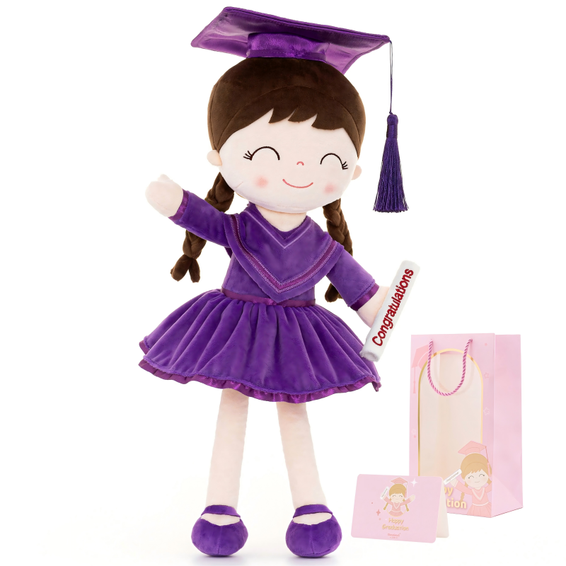 🎓 Class of 2026 Graduation Doll – 16” Soft Plush Keepsake Gift with Gift Bag