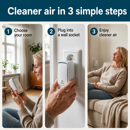 AllerClean™ – Plug-In Negative Ion Air Purifier | Breathe Easier, Sleep Better