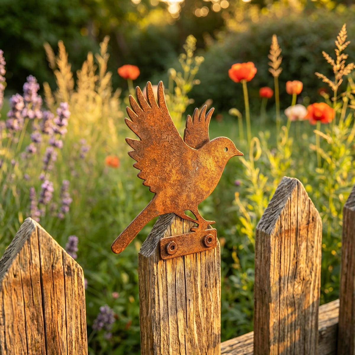 🔥Most Popular in 2026🔥5-Piece Lifelike Rusty Metal Bird Silhouettes Garden Art