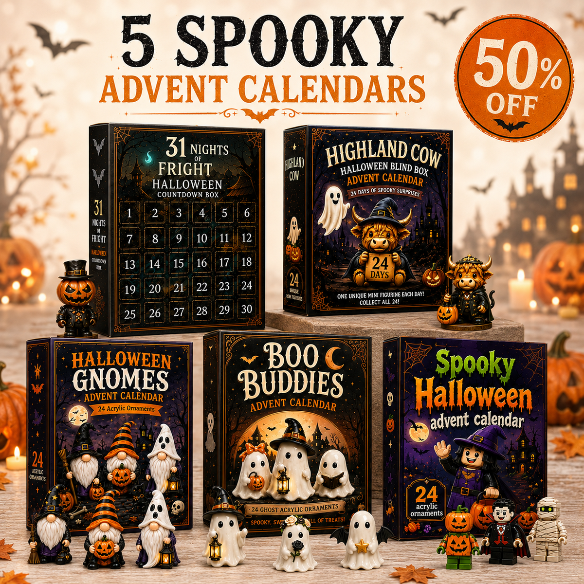 HOLIDAY SALE - 50% OFF 🎄 Halloween Countdown Advent Calendar Gift Box