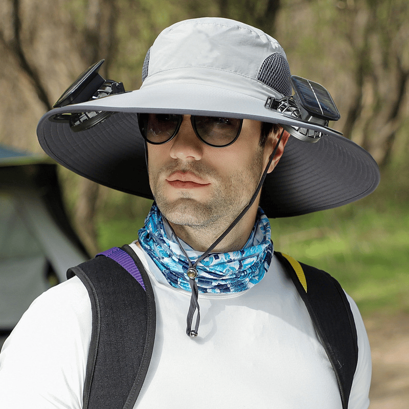 🎁Summer Hot Sale-50% Off🌞2026 New Ultralight Solar Fan Sun Hat – Lighter Than a Baseball!⚾(Only 11oz)