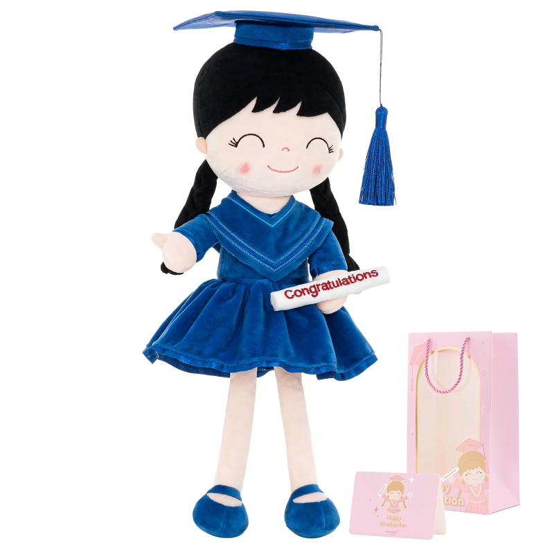 🎓 Class of 2026 Graduation Doll – 16” Soft Plush Keepsake Gift with Gift Bag