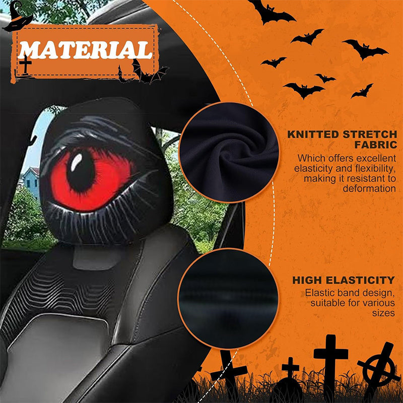 ⏳Limited-time 50% off⏰Spooky Red Eye Car Headrest Cover👁️‍🗨️🚗